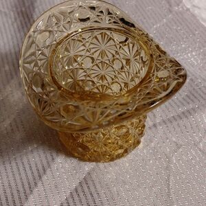 Fenton Gold Glass Hat Ornament